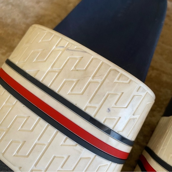 Tommy Hilfiger Doly Slides Sandals Open Toe Logo Stripe: 11 M - Picture 4 of 10